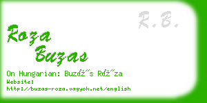 roza buzas business card